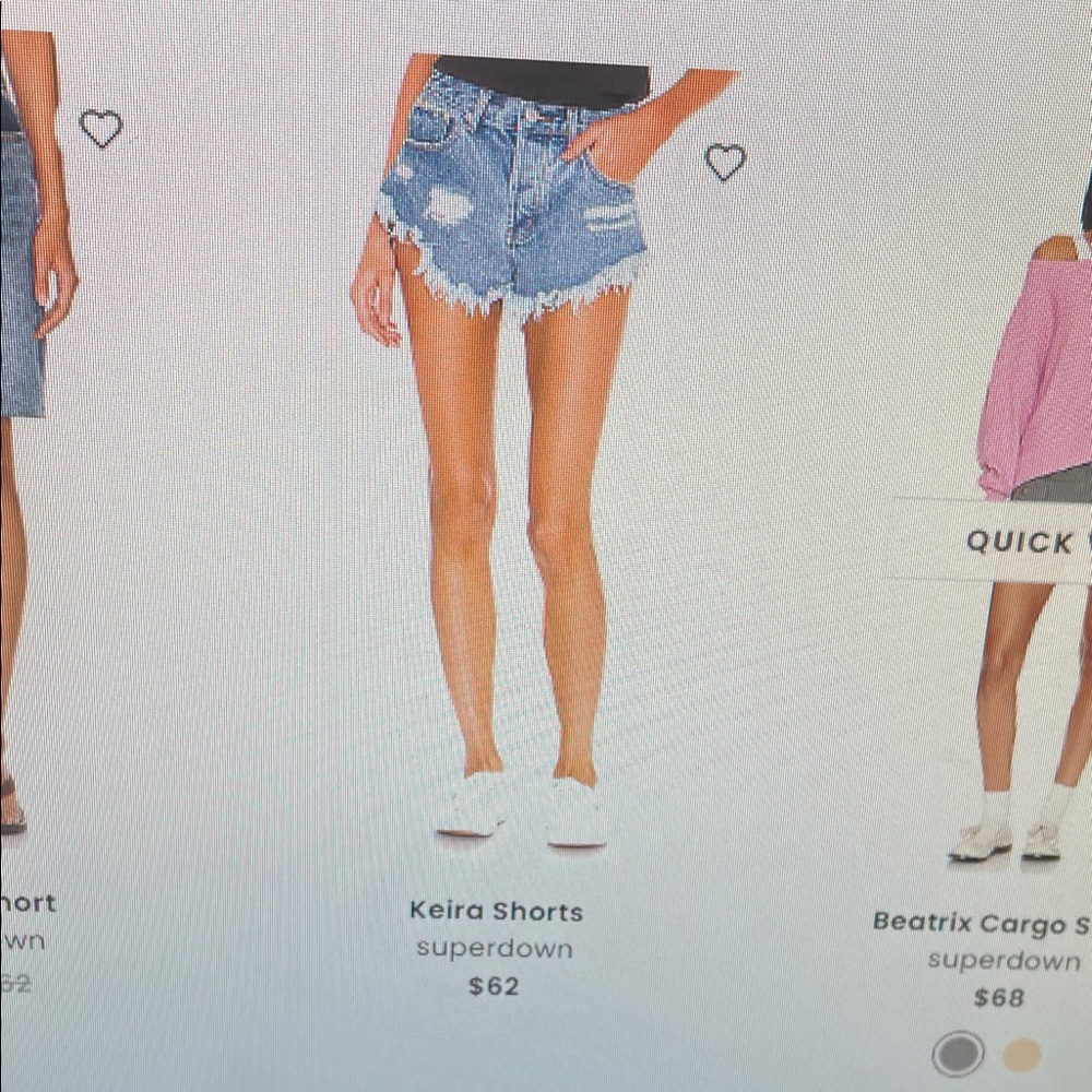 Superdown Blue Distressed Denim Shorts